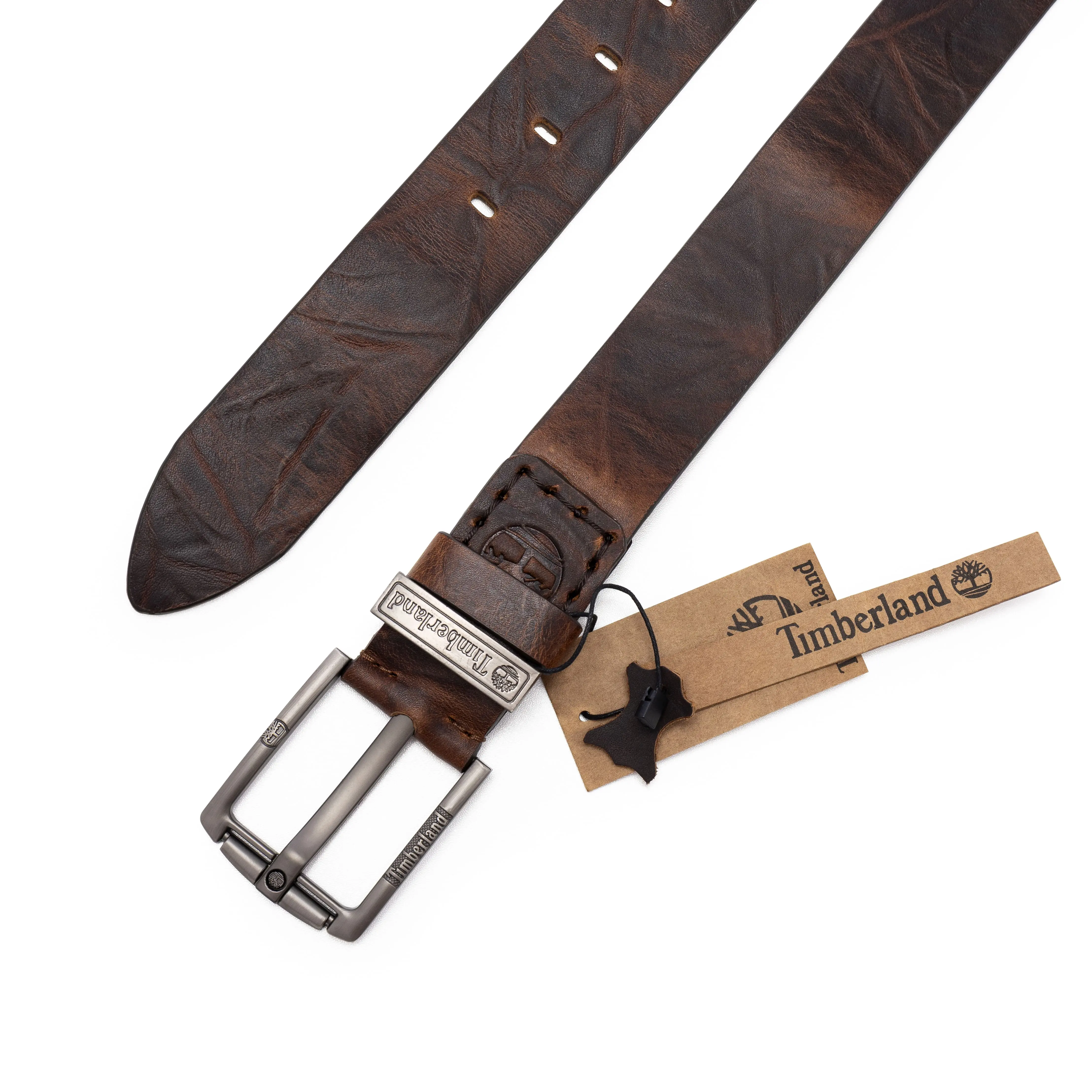 Men’s Premium Vintage Brown Leather Belt with Classic Metal Buckle